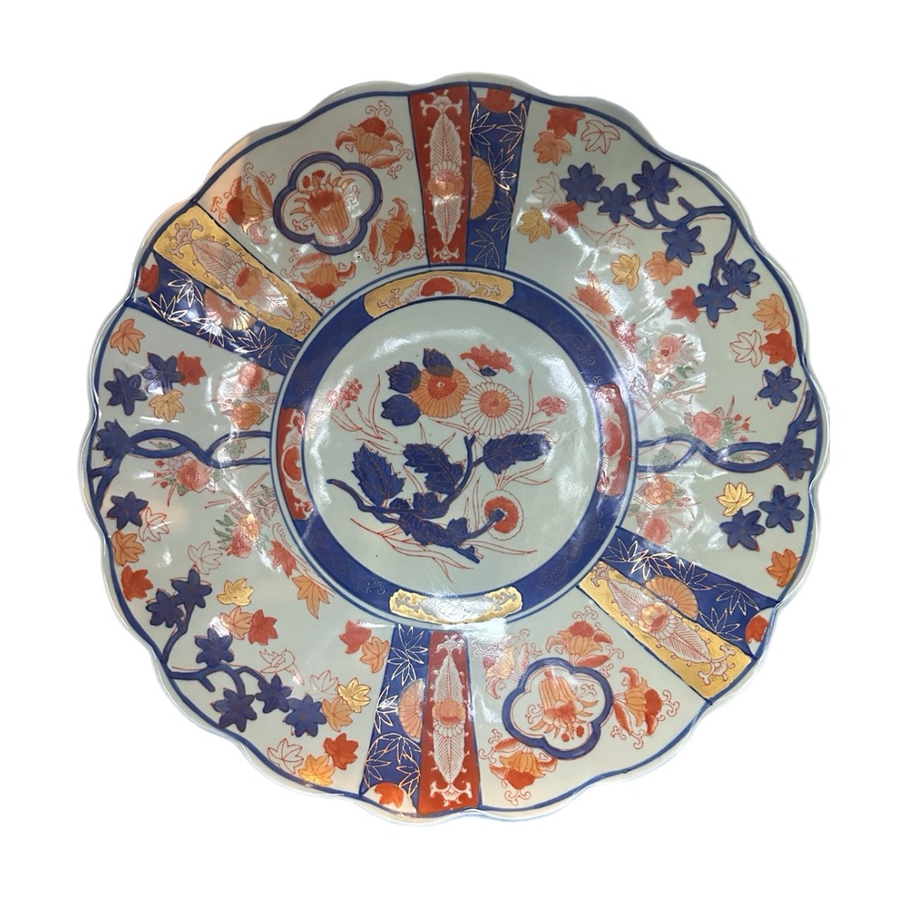 Antique Victoria Ware Ironstone Japanese Imari Style Platter, 14.25”